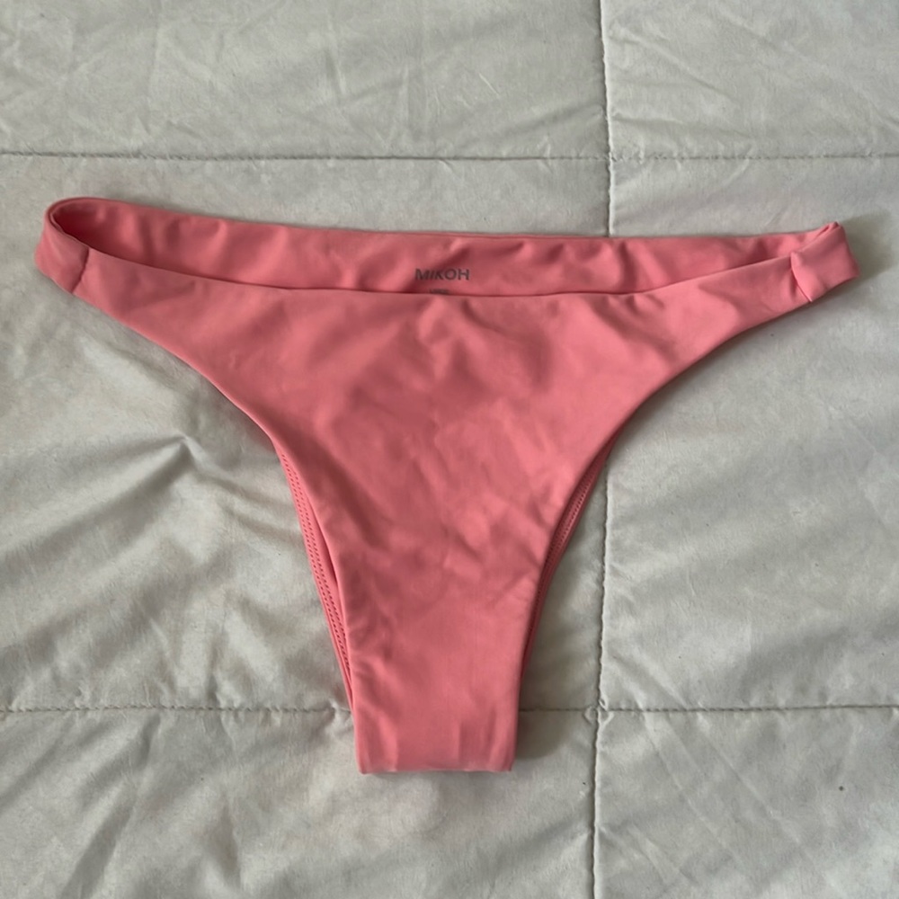 MIKOH Swim Bikini Bottoms -Size Large, Pink